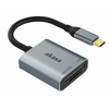 USB C 2 portos kártyaolvasó,fekete