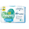 Pampers törlők Aqua Plastic Free 3x48