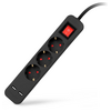 Entac Hálózati elosztó, kapcsolós, fekete (ESE1.5G3-1.5-SW-USB-B) Entac Hálózati elosztó, kapcsolós, fekete (ESE1.5G3-1.5-SW-USB-B)