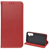 Gigapack Samsung Galaxy A35 5G Valódi bőr flip tok, piros (GP-154571)