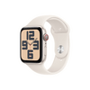 Apple Watch SE (2024) GPS + Cellular – 40 mm-es csillagfény alumíniumtok, csillagfény sportszíj - M/L (MXGK3QH/A)