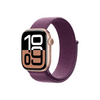 Apple Watch Series 10 GPS + Cellular – 42 mm-es rozéarany alumíniumtok, szilva sportpánt (MWXC3QH/A)