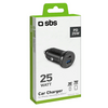 SBS USB-A/USB-C Autós töltő 25W, fekete (TECRPD25W) SBS USB-A/USB-C Autós töltő 25W, fekete (TECRPD25W)
