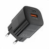 PD33W Type-C + USB EU wall charger black