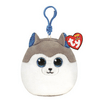 TY Squishy Beanie plüss clip - Husky TY Squishy Beanie plüss clip - Husky