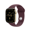 Apple Watch Series 12 GPS+Cellular, 42 mm ragyogó arany titán tok, burgundi sportszíj, S/M (MJGJ4MP/A)