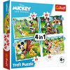 Puzzle 4in1 - Mickey egér szép napja