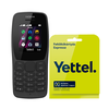 NOKIA 110 Fekete Kártyafüggő Mobiltelefon + Yettel kártya NOKIA 110 Fekete Kártyafüggő Mobiltelefon + Yettel kártya