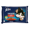 Felix Fantastic Csirkével/Marhával aszpikban nedves macskaeledel, 4x85g