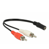 Delock 85806 Audio RCA/3,5mm sztereo jack átalakító, 20 cm