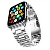 Swissten Apple Watch fém szíj, 42-44 mm, ezüst (46000312)