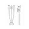 Swissten USB-A/ lightning MFI- microUSB-USB-C Kábel 1,2m, ezüst (72501102) Swissten USB-A/ lightning MFI- microUSB-USB-C Kábel 1,2m, ezüst (72501102)