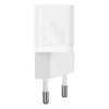 Baseus GaN5 Mini hálózati gyorstöltő 30W, fehér (P1011090221300)