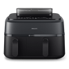 Airfryer,Series 5000,dual,fekete
