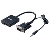 Akasa AK-CBHD23-20BK VGA - HDMI, audio kábellel Akasa AK-CBHD23-20BK VGA - HDMI, audio kábellel