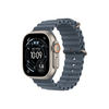 Apple Watch Ultra 3 GPS + Cellular – 49 mm-es natúr titántok, acélkék óceán szíj (MEWH4QH/A)