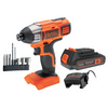 BLACK + DECKER BDCIM18D1A-QW 18V ütvecsavarozó akkuval +8 kiegészítő BLACK + DECKER BDCIM18D1A-QW 18V ütvecsavarozó akkuval +8 kiegészítő
