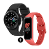 Samsung Galaxy Watch 4 Classic Okosóra ( R885 42 LTE SM-R885 42 BK ), Fekete + Samsung Galaxy Fit2 Aktivitásmérő, Piros (SM-R220NZRAEUE) Samsung Galaxy Watch 4 Classic Okosóra ( R885 42 LTE SM-R885 42 BK ), Fekete + Samsung Galaxy Fit2 Aktivitásmérő, Piros (SM-R220NZRAEUE)