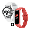 Samsung Galaxy Watch4 Classic eSIM 42 mm Okosóra, ezüst (SM-R885FZSAEUE) + Samsung Galaxy Fit2 Aktivitásmérő, Piros (SM-R220NZRAEUE) Samsung Galaxy Watch4 Classic eSIM 42 mm Okosóra, ezüst (SM-R885FZSAEUE) + Samsung Galaxy Fit2 Aktivitásmérő, Piros (SM-R220NZRAEUE)