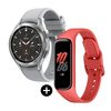 Samsung Galaxy Watch4 Classic Okosóra ( SM-R895 46 SIL ) 46 mm, Ezüst + Samsung Galaxy Fit2 Aktivitásmérő, Piros (SM-R220NZRAEUE) Samsung Galaxy Watch4 Classic Okosóra ( SM-R895 46 SIL ) 46 mm, Ezüst + Samsung Galaxy Fit2 Aktivitásmérő, Piros (SM-R220NZRAEUE)