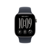Apple Watch Series 12 GPS+Cellular, 42 mm asztroszürke alumíniumtok, tengerészkék sportszíj, S/M (MJFX4MP/A)