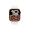 Apple Watch Series 10 GPS + Cellular – 42 mm-es rozéarany alumíniumtok, lágy rózsaszín sportszíj - M/L (MWXA3QH/A)