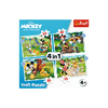 Puzzle 4in1 - Mickey egér szép napja