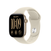 Apple Watch Series 12 GPS, 42 mm világos arany alumíniumtok, homokszín sportszíj, S/M (MJED4MP/A)