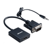 Akasa AK-CBHD23-20BK VGA - HDMI, audio kábellel Akasa AK-CBHD23-20BK VGA - HDMI, audio kábellel