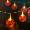 Halloween LED-es fényfüzér tök