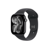 Apple Watch Series 11 GPS + Cellular, 46 mm-es kozmoszfekete alumíniumtok, éjfekete sportszíj, S/M (MFC24MP/A)