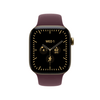Apple Watch Series 12 GPS+Cellular, 42 mm ragyogó arany titán tok, burgundi sportszíj, M/L (MJGK4MP/A)