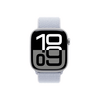 Apple Watch Series 10 GPS + Cellular – 46 mm-es ezüst alumíniumtok, fakókék sportpánt (MWY23QH/A)