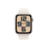Apple Watch SE (2024) GPS + Cellular – 44 mm-es csillagfény alumíniumtok, csillagfény sportszíj - M/L