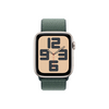 Apple Watch SE (2024) GPS + Cellular – 44 mm-es csillagfény alumíniumtok, tózöld sportpánt (MXGV3QH/A)