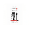 Swissten USB-A/ lightning MFI- microUSB-USB-C Kábel, 1,2m (72501101)