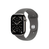 Apple Watch Series 11 GPS + Cellular, 42 mm-es natúr titántok, kőszürke sportpánt S/M (MF8M4MP/A)