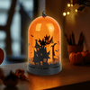 Halloween LED dekor narancs 8 x 12,5 cm