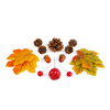 Family 59021 Őszi dekoráció, falevél, toboz, tök szett, 4 féle