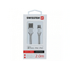 Swissten USB-A/Lightning kábel 2m, ezüst (71524303)