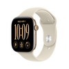 Apple Watch Series 12 GPS, 46 mm világos arany alumíniumtok, homokszín sportszíj, M/L (MJEP4MP/A)