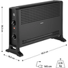 Sencor SCF 2012BK Elektromos konvektor, 2000W, fekete