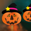 Halloween-i tökös lampion - kalapban