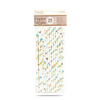 Family 57609 Papír szívószál, virág mintás,197 x 6 mm, 25 db