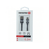 Swissten USB-A/USB-C Kábel 0,2m, szürke (71521102)