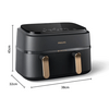 Philips NA352/04 Series 3000 Duplakosaras Airfryer, 9 l Philips NA352/04 Series 3000 Duplakosaras Airfryer, 9 l