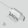 SBS Fonott kábel USB-C 4.0 2m 240W fehér