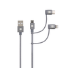 Skross Steel Line 3in1 (Micro/Type-C/Lightning) USB kábel, 1,2 m