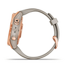 Garmin Fenix 7S Solar Okosóra, Rosegold, Homok színű szilikon szíj (010-02539-11)