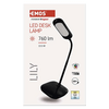 Emos Z7629B Lily LED asztali lámpa, fekete